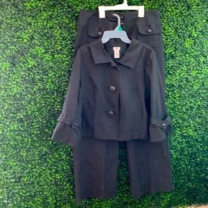 Two-piece Business Casual set dark denim